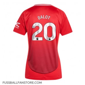 Manchester United Diogo Dalot #20 Replik Heimtrikot Damen 2024-25 Kurzarm